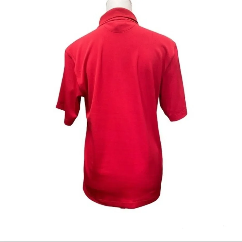 The North Face Red 3/4‎ Zip Vapor Wick Collared Shirt Sz Small